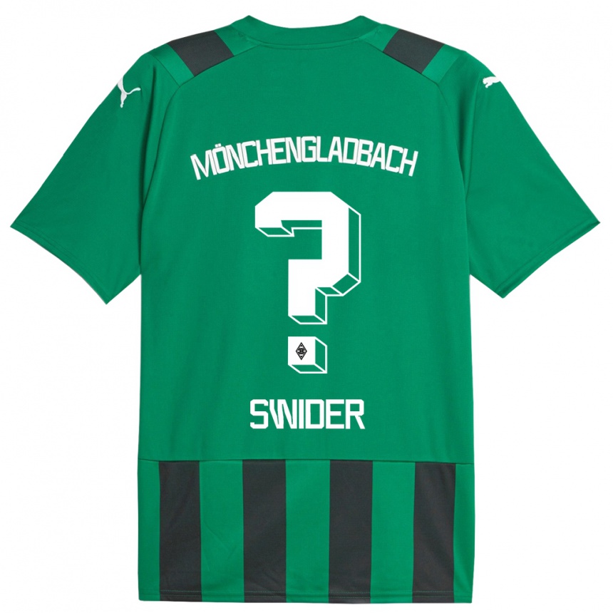 Kids Football Niklas Swider #0 Black Green Away Jersey 2023/24 T-Shirt Canada