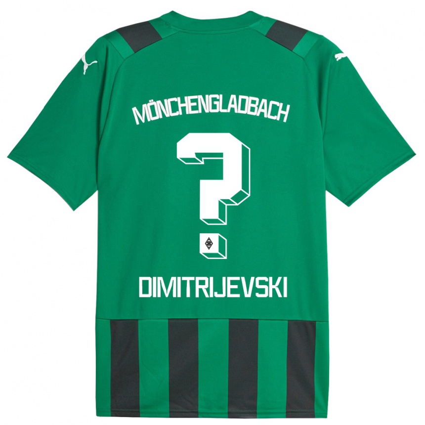 Kids Football Maximilian Dimitrijevski #0 Black Green Away Jersey 2023/24 T-Shirt Canada