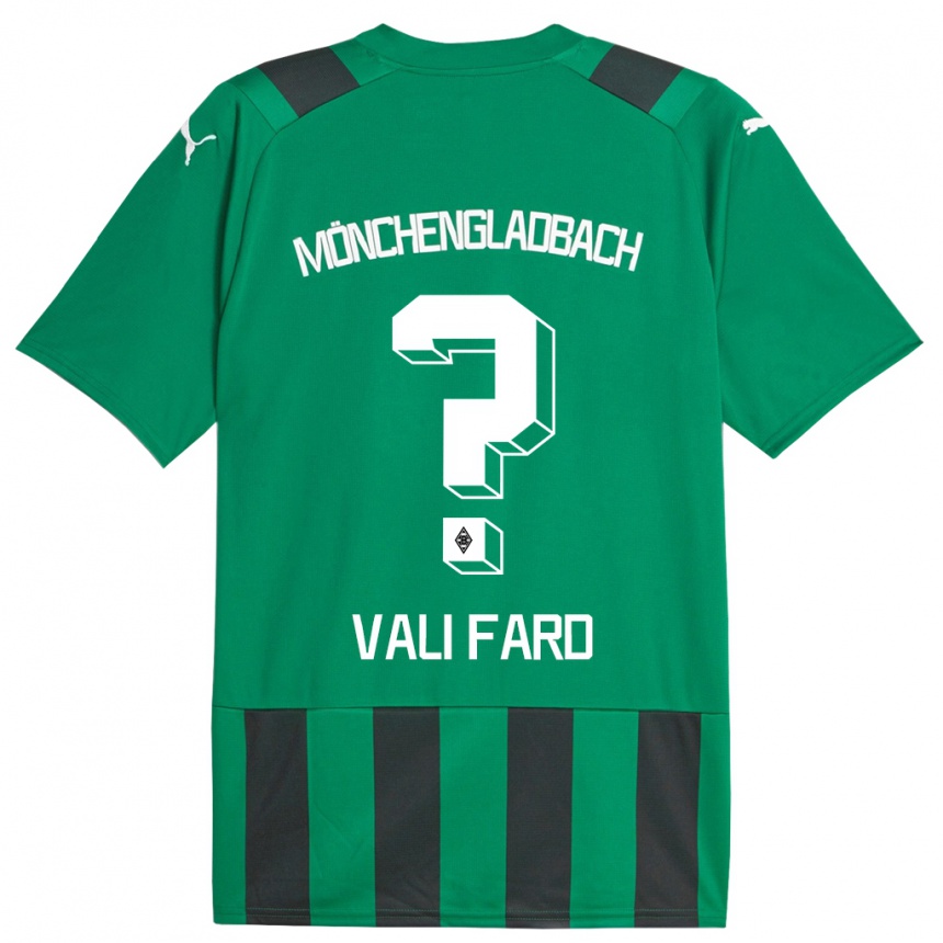 Kids Football Elias Vali Fard #0 Black Green Away Jersey 2023/24 T-Shirt Canada