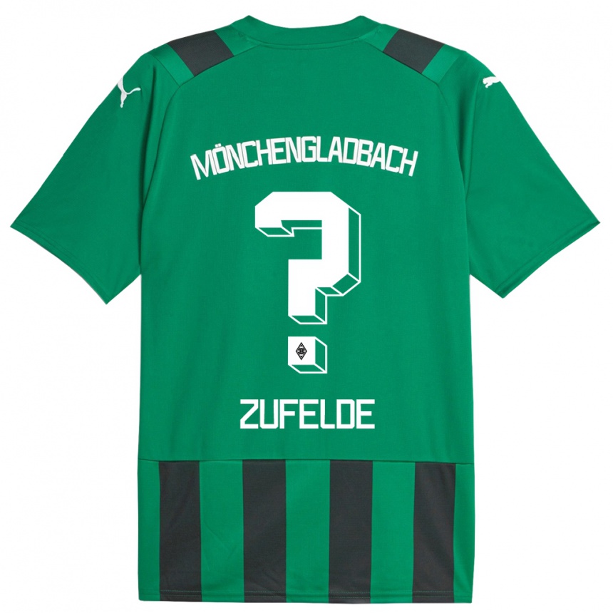 Enfant Football Maillot Isaac Zufelde #0 Vert Noir Tenues Extérieur 2023/24 Canada