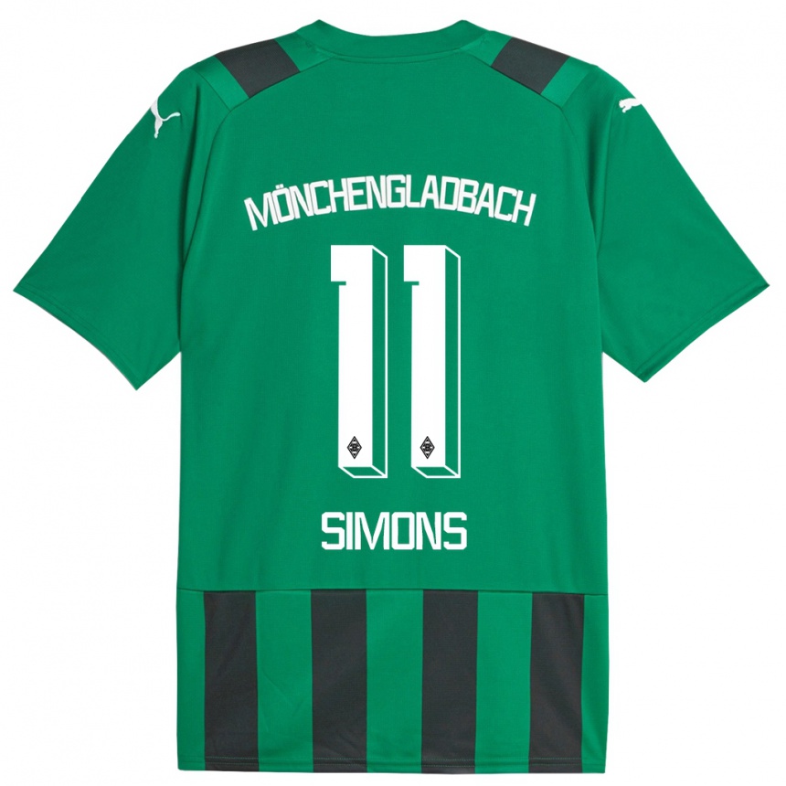 Enfant Football Maillot Kelly Simons #11 Vert Noir Tenues Extérieur 2023/24 Canada