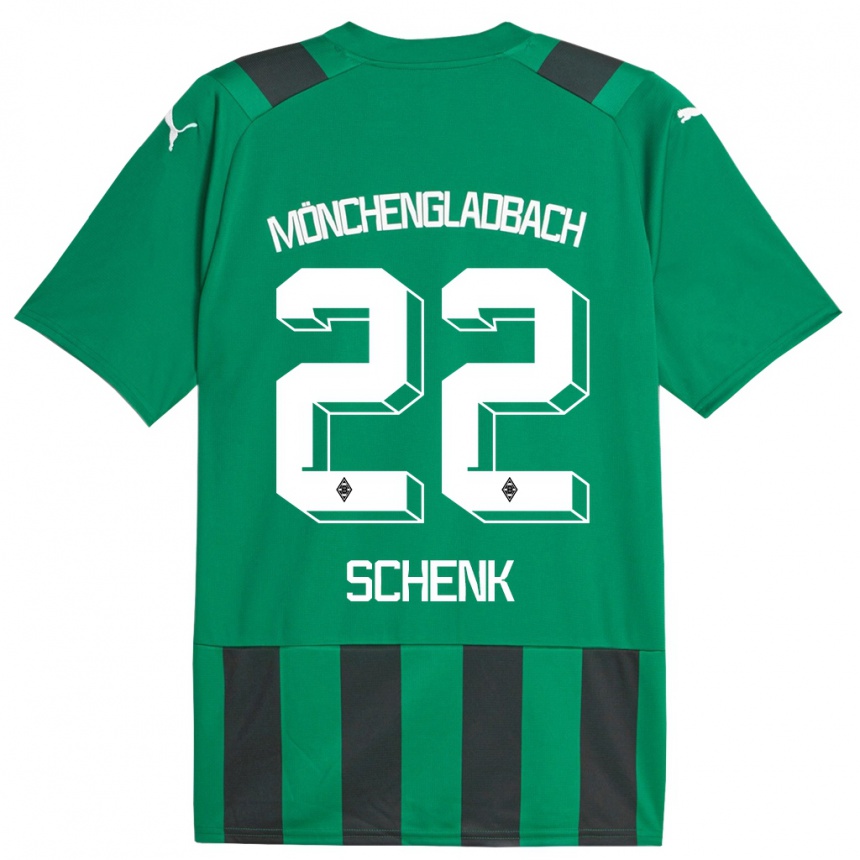 Kids Football Isabel Schenk #22 Black Green Away Jersey 2023/24 T-Shirt Canada