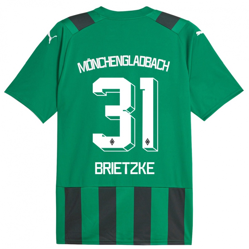 Kids Football Yvonne Brietzke #31 Black Green Away Jersey 2023/24 T-Shirt Canada