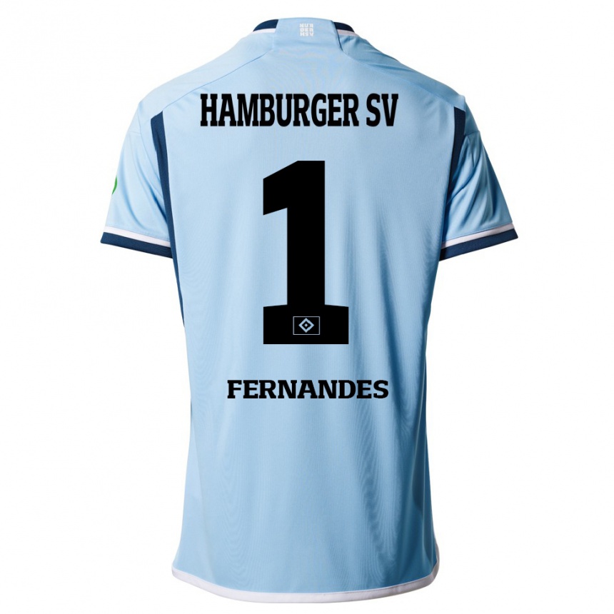 Kids Football Daniel Heuer Fernandes #1 Blue Away Jersey 2023/24 T-Shirt Canada