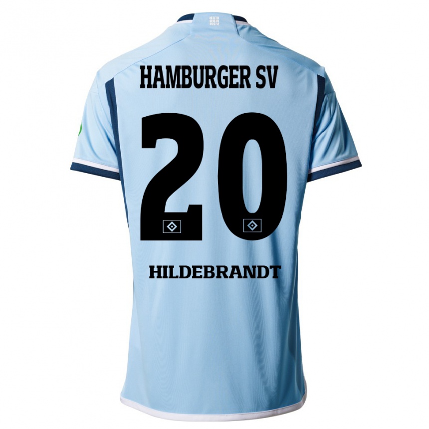 Kids Football Tjark Hildebrandt #20 Blue Away Jersey 2023/24 T-Shirt Canada