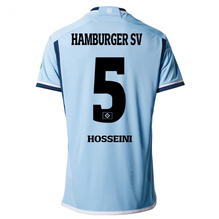 Enfant Football Maillot Reza Hosseini #5 Bleu Tenues Extérieur 2023/24 Canada