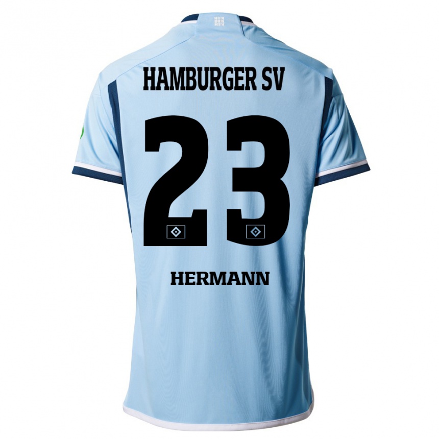 Enfant Football Maillot Hannes Hermann #23 Bleu Tenues Extérieur 2023/24 Canada