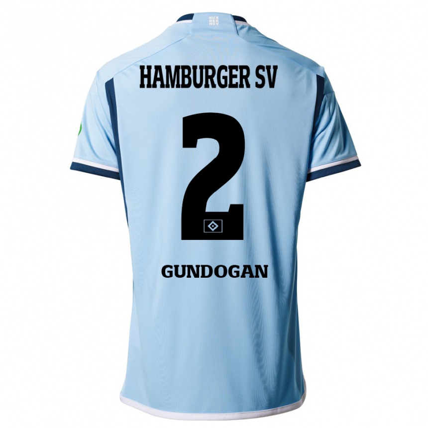 Enfant Football Maillot Haci Gündogan #2 Bleu Tenues Extérieur 2023/24 Canada