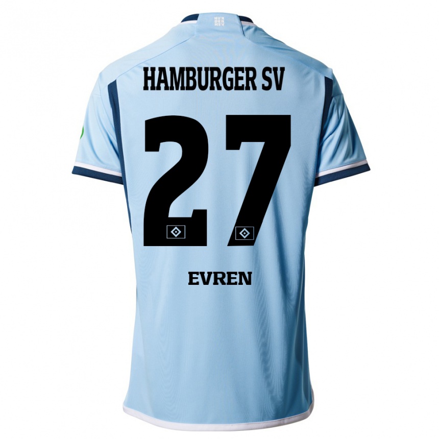 Kids Football Batuhan Evren #27 Blue Away Jersey 2023/24 T-Shirt Canada