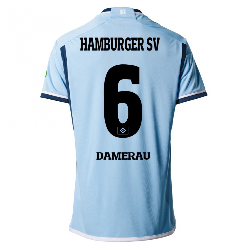 Kids Football Alexander Werner Damerau #6 Blue Away Jersey 2023/24 T-Shirt Canada