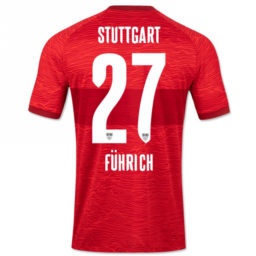 Kids Football Chris Führich #27 Red Away Jersey 2023/24 T-Shirt Canada