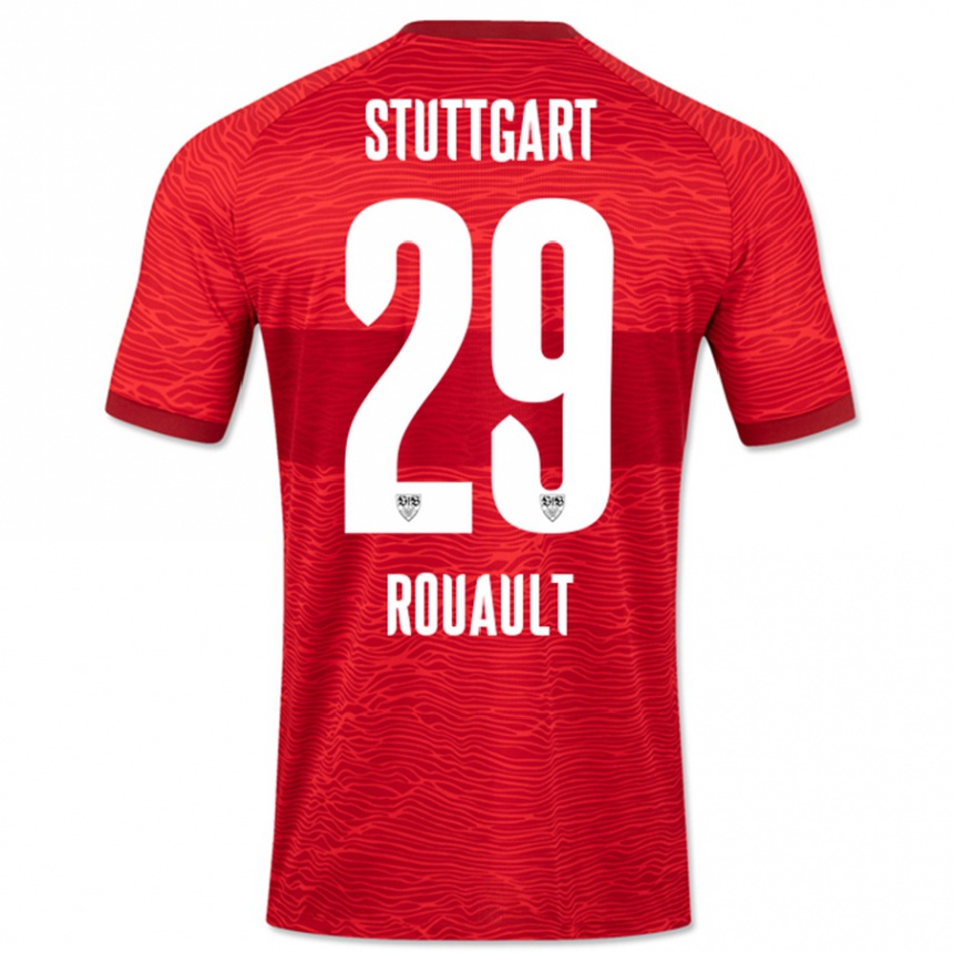 Kids Football Anthony Rouault #29 Red Away Jersey 2023/24 T-Shirt Canada