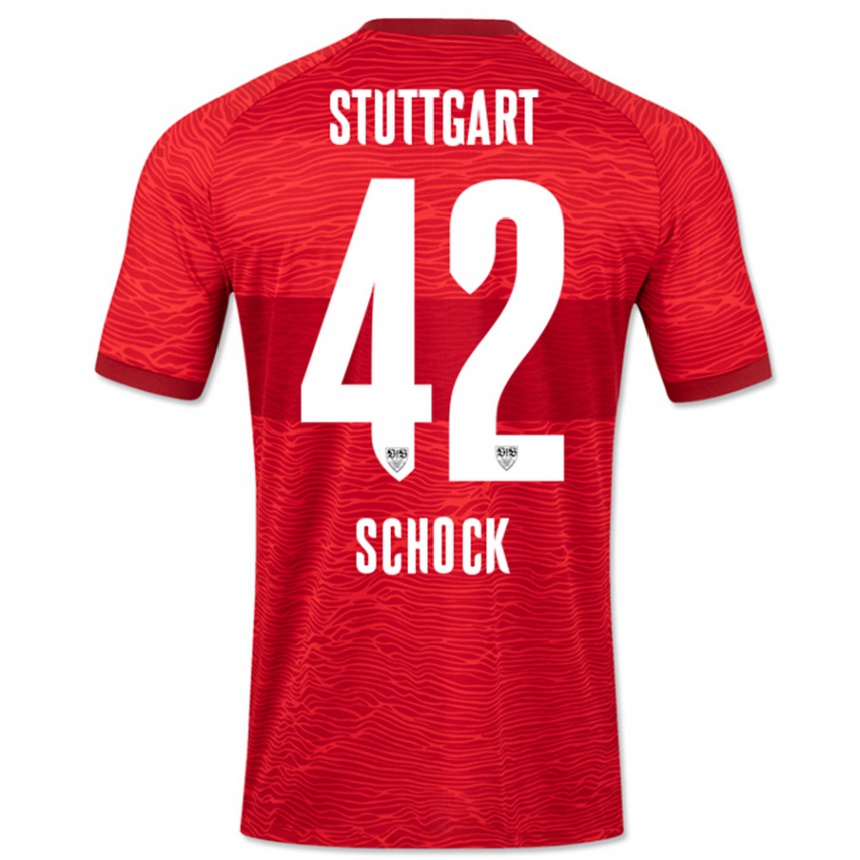 Enfant Football Maillot Florian Schock #42 Rouge Tenues Extérieur 2023/24 Canada