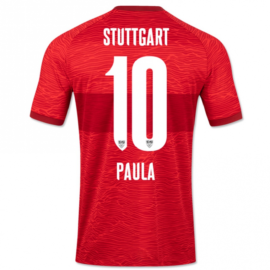 Kids Football Raul Paula #10 Red Away Jersey 2023/24 T-Shirt Canada