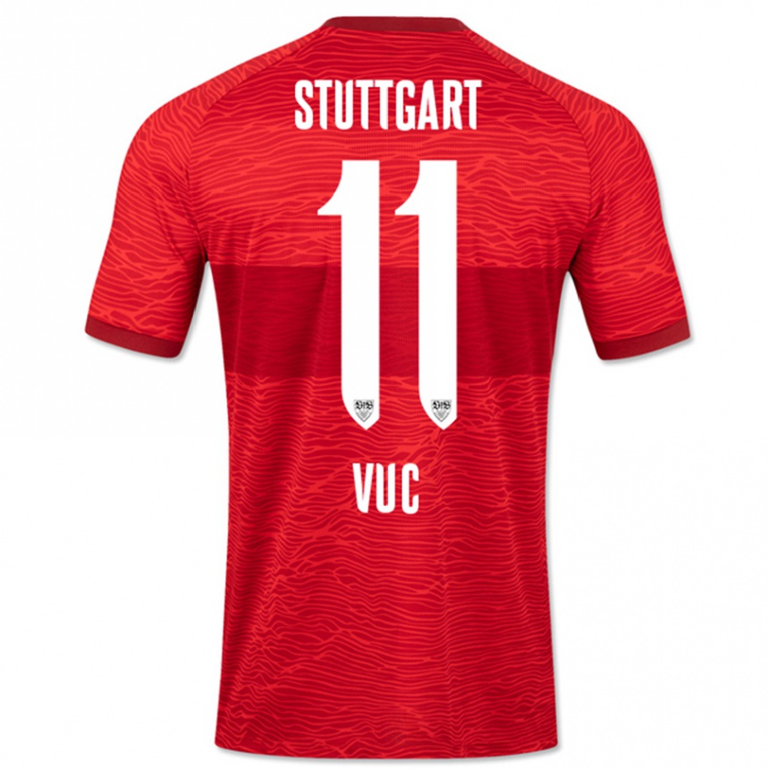 Kids Football Patrick Vuc #11 Red Away Jersey 2023/24 T-Shirt Canada