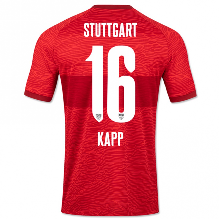 Kids Football Patrick Kapp #16 Red Away Jersey 2023/24 T-Shirt Canada