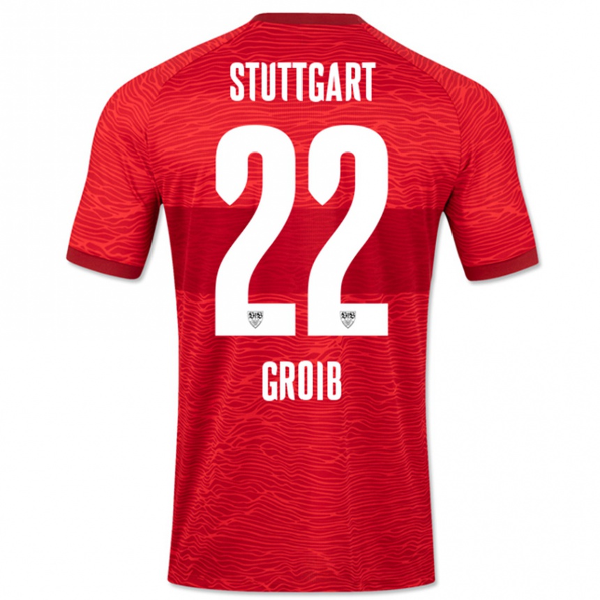 Kids Football Alexander Groiß #22 Red Away Jersey 2023/24 T-Shirt Canada