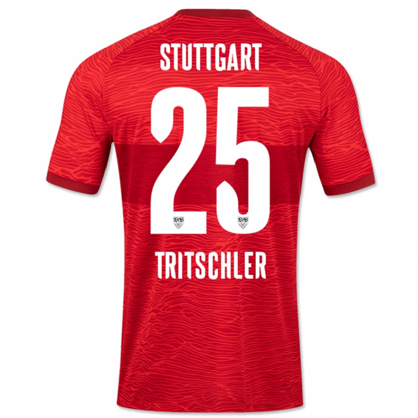 Kids Football David Tritschler #25 Red Away Jersey 2023/24 T-Shirt Canada