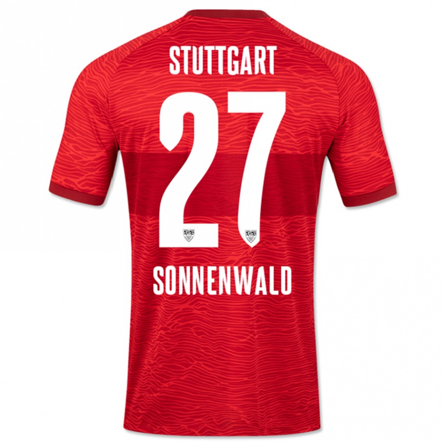 Kids Football Lukas Sonnenwald #27 Red Away Jersey 2023/24 T-Shirt Canada