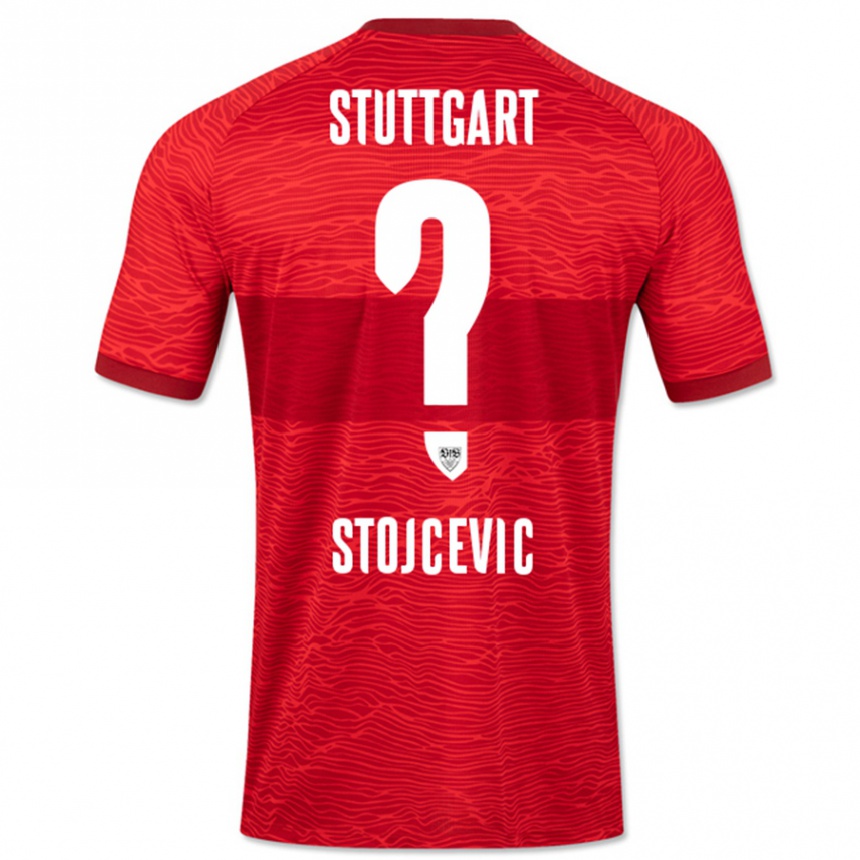 Kids Football Martin Stojcevic #0 Red Away Jersey 2023/24 T-Shirt Canada