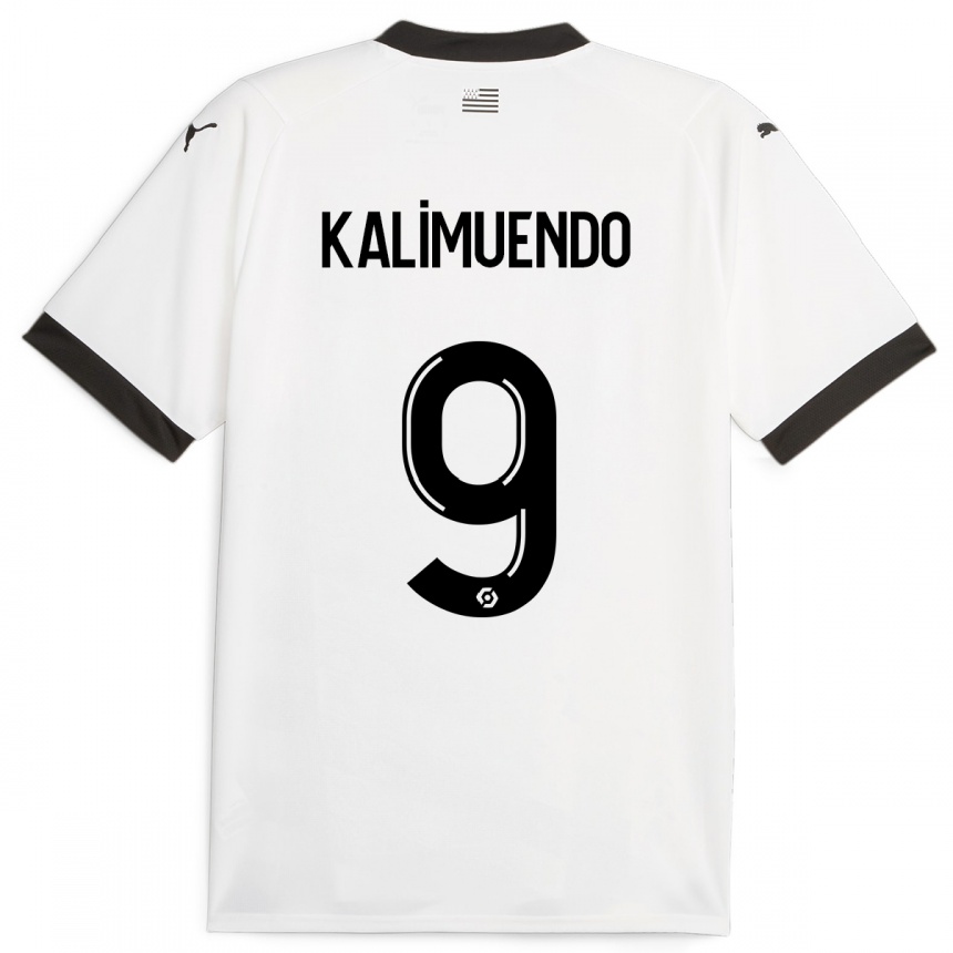 Kids Football Arnaud Kalimuendo #9 White Away Jersey 2023/24 T-Shirt Canada