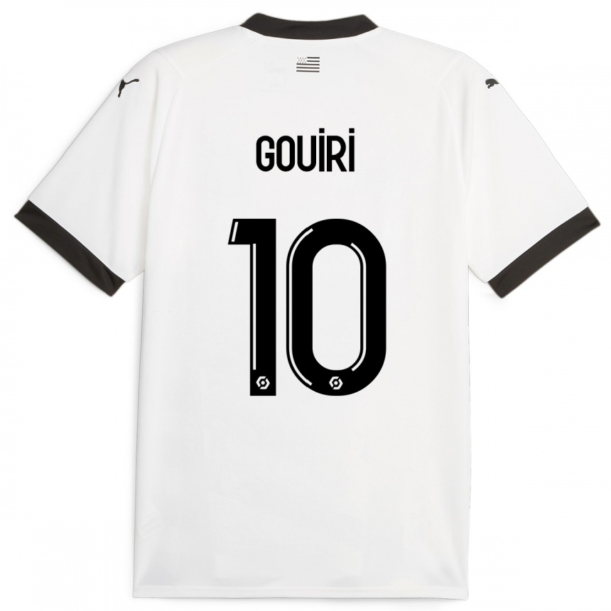 Kids Football Amine Gouiri #10 White Away Jersey 2023/24 T-Shirt Canada