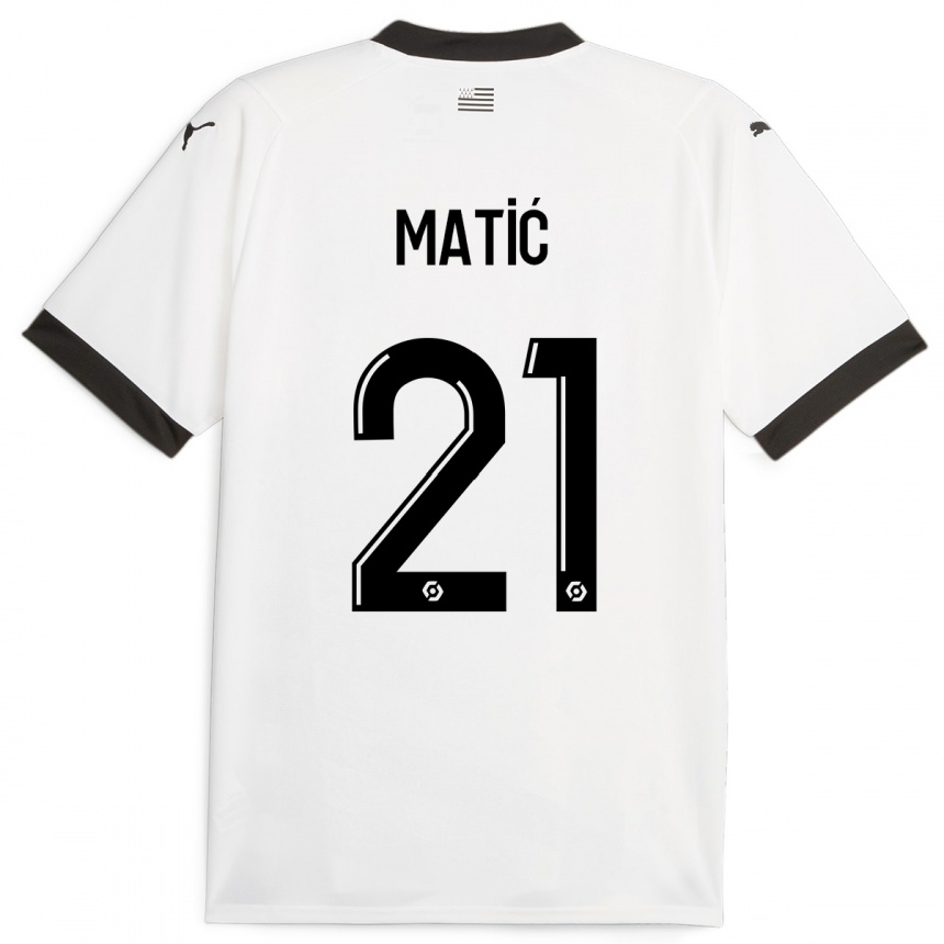 Kids Football Nemanja Matic #21 White Away Jersey 2023/24 T-Shirt Canada