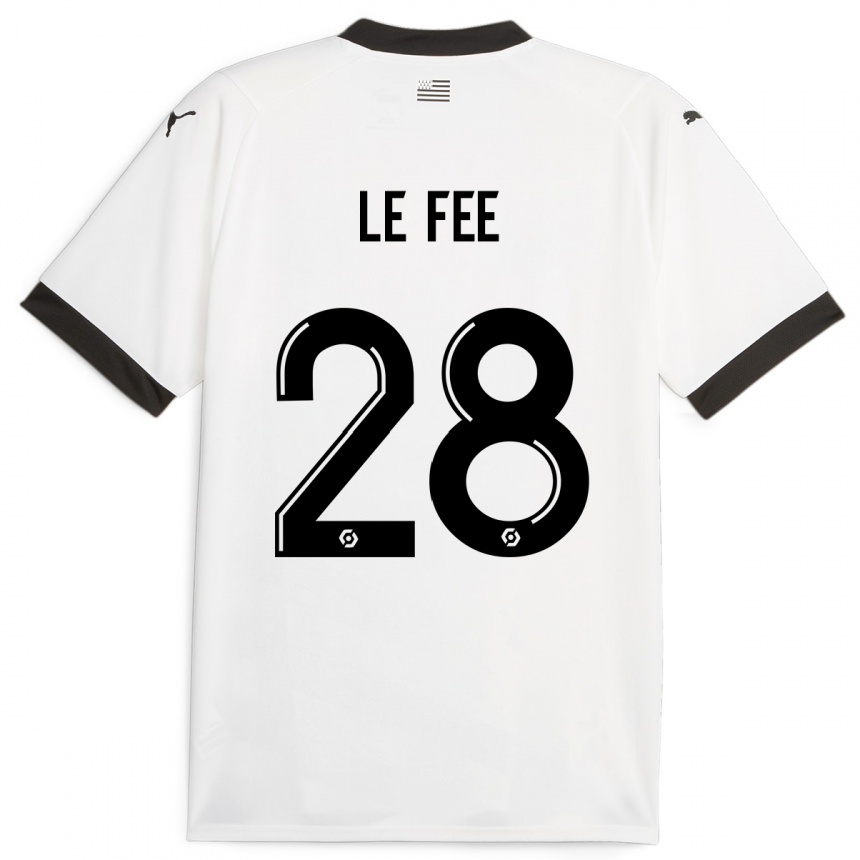 Kids Football Enzo Le Fée #28 White Away Jersey 2023/24 T-Shirt Canada