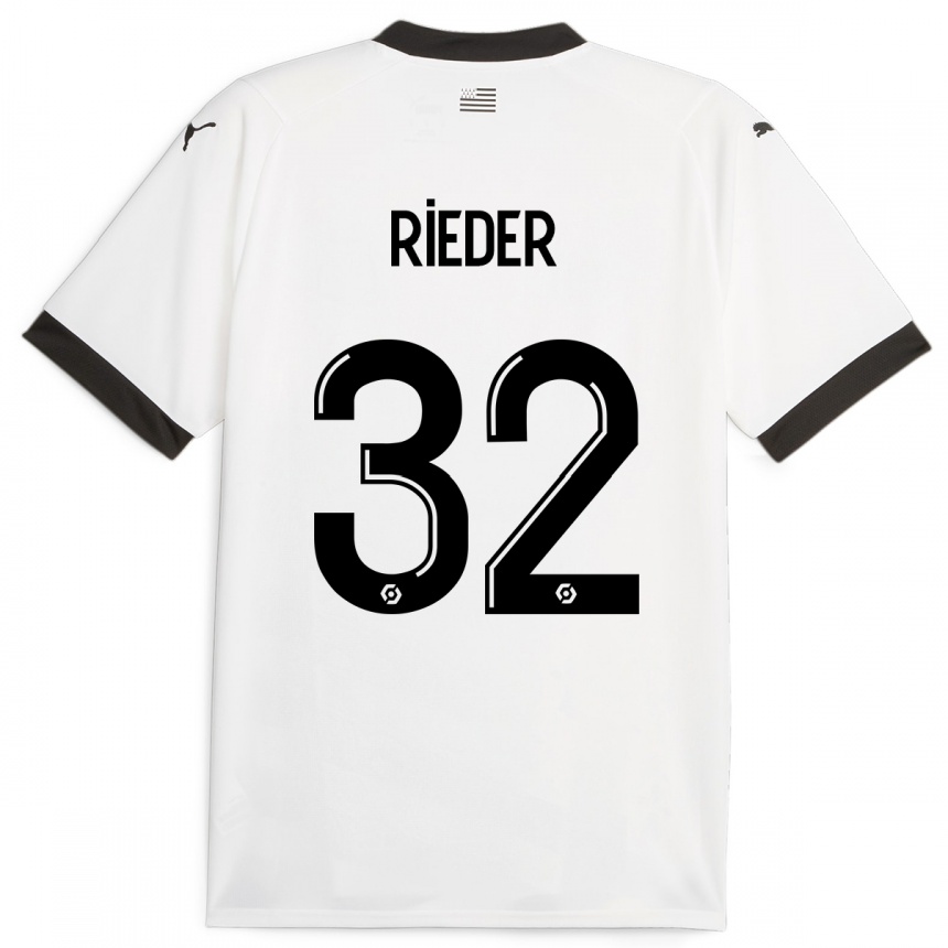 Enfant Football Maillot Fabian Rieder #32 Blanc Tenues Extérieur 2023/24 Canada