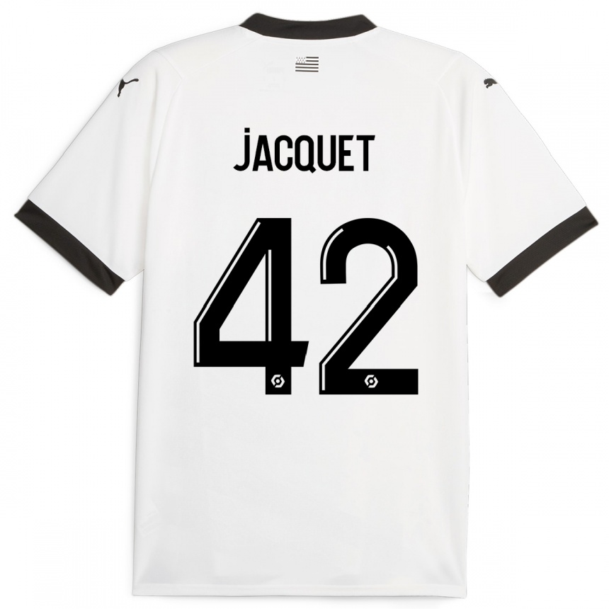 Enfant Football Maillot Jérémy Jacquet #42 Blanc Tenues Extérieur 2023/24 Canada