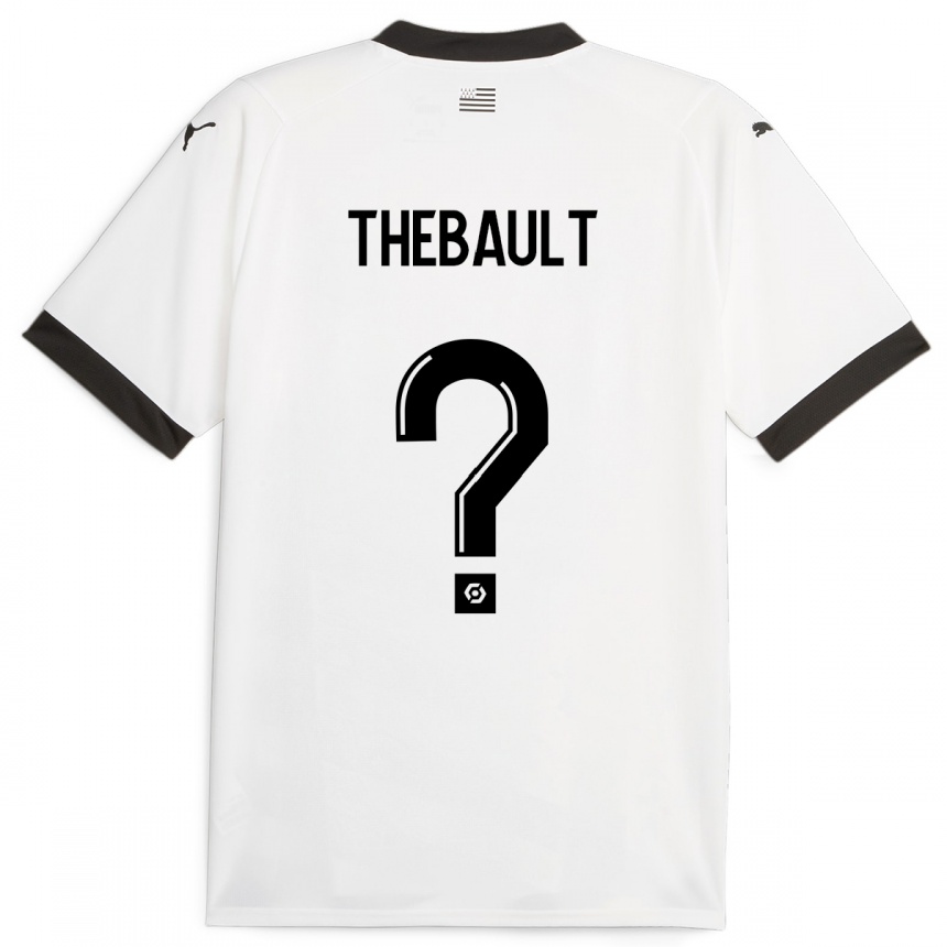 Kids Football Yaël Thébault #0 White Away Jersey 2023/24 T-Shirt Canada