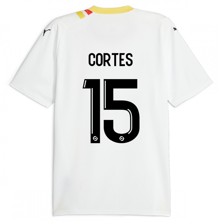 Kids Football Óscar Cortés #15 Black Away Jersey 2023/24 T-Shirt Canada