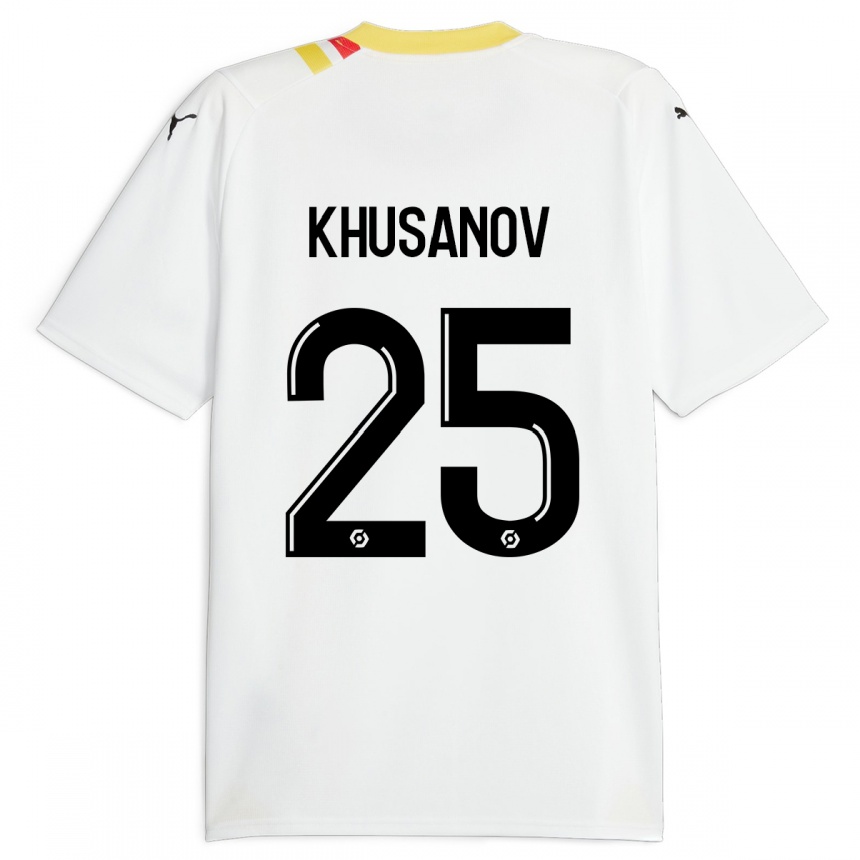 Kids Football Abdukodir Khusanov #25 Black Away Jersey 2023/24 T-Shirt Canada