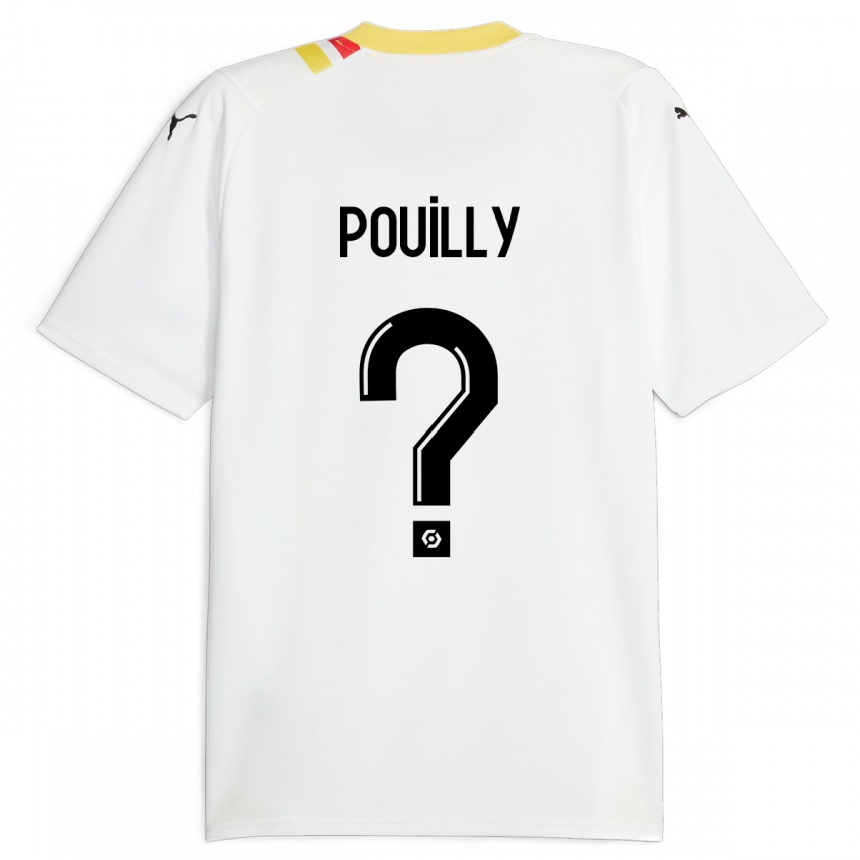 Kids Football Tom Pouilly #0 Black Away Jersey 2023/24 T-Shirt Canada