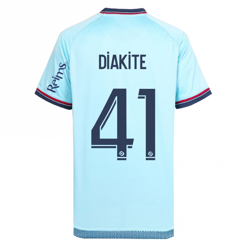 Kids Football Ibrahim Diakité #41 Sky Blue Away Jersey 2023/24 T-Shirt Canada