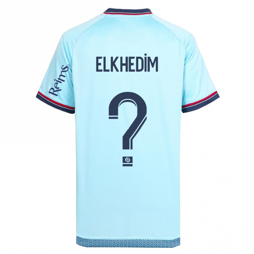 Kids Football Abdenoor Elkhedim #0 Sky Blue Away Jersey 2023/24 T-Shirt Canada