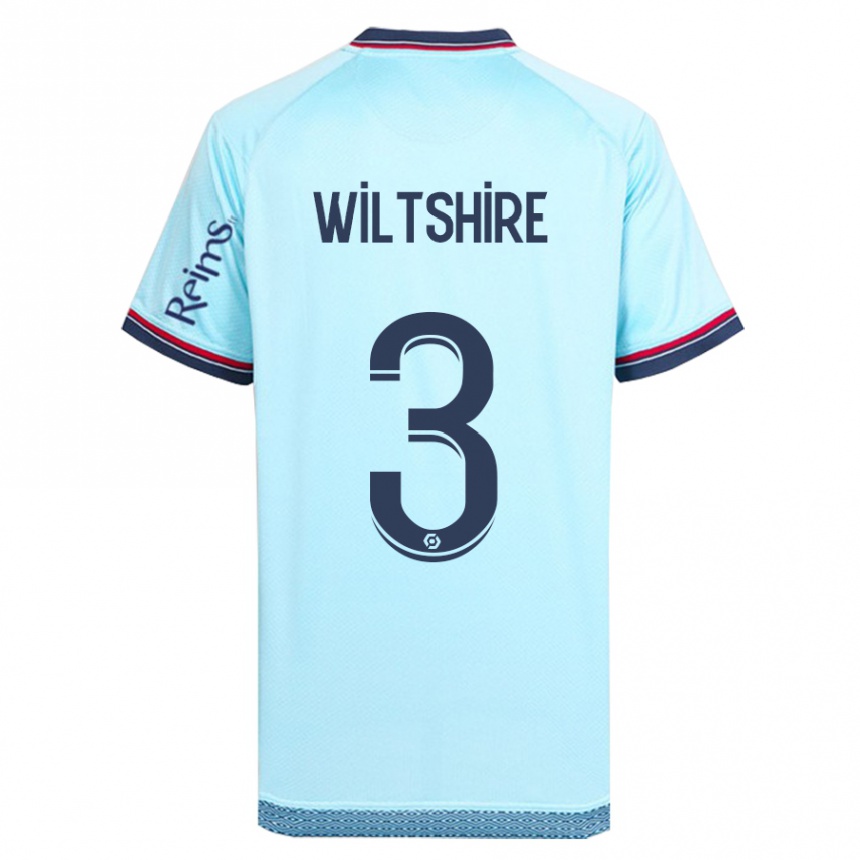 Kids Football Tiernny Wiltshire #3 Sky Blue Away Jersey 2023/24 T-Shirt Canada