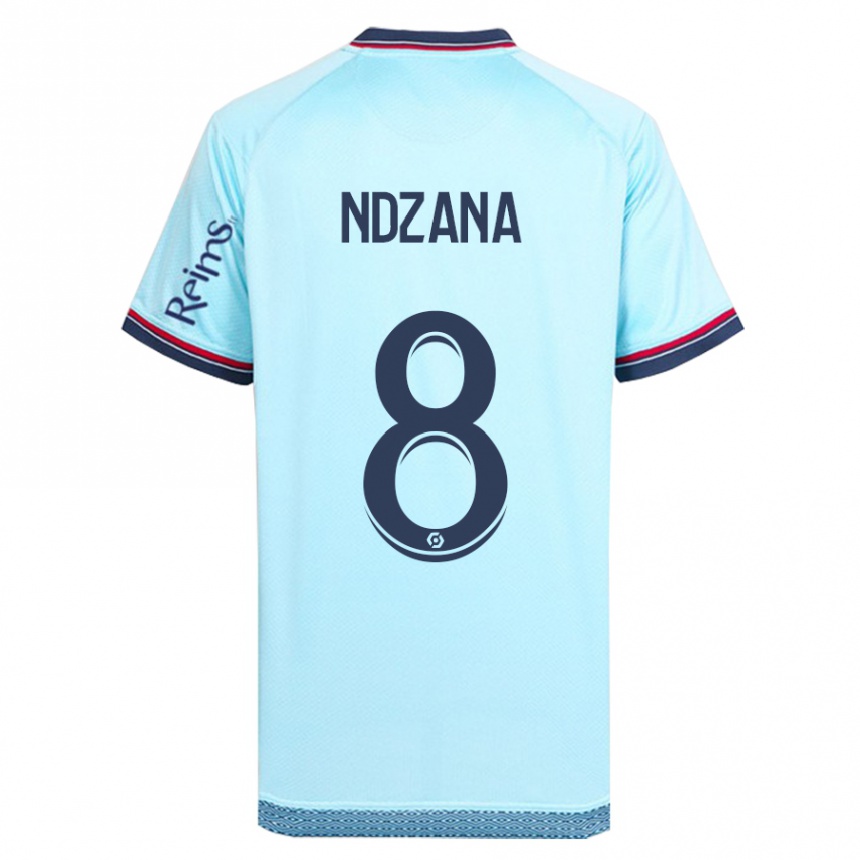 Kids Football Colette Ndzana Fegue #8 Sky Blue Away Jersey 2023/24 T-Shirt Canada