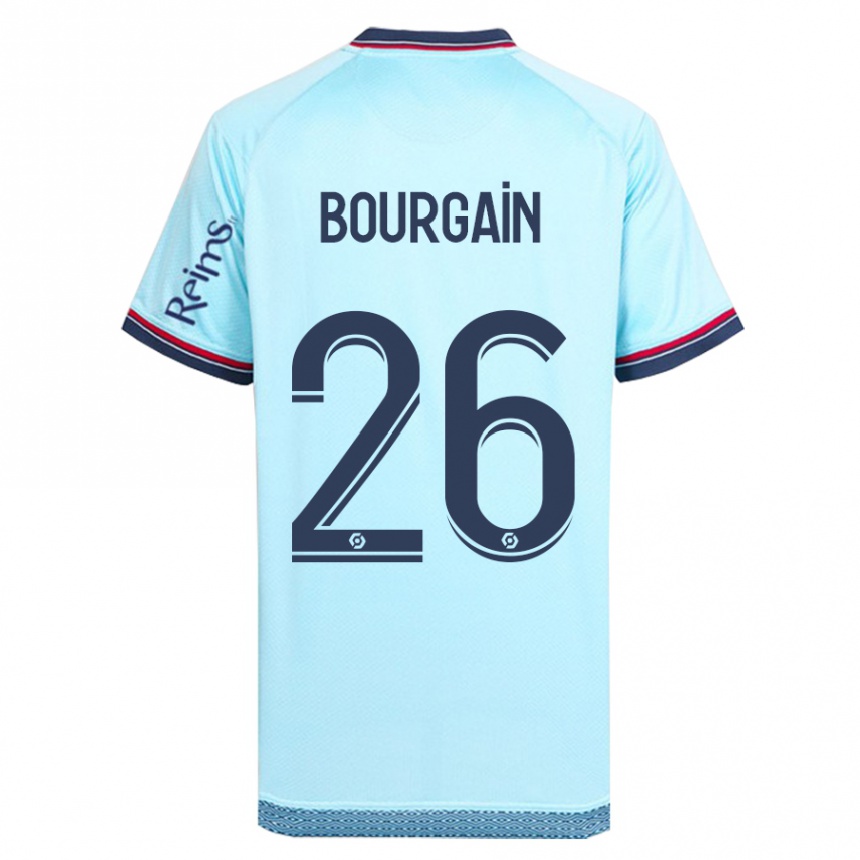 Kids Football Lea Bourgain #26 Sky Blue Away Jersey 2023/24 T-Shirt Canada