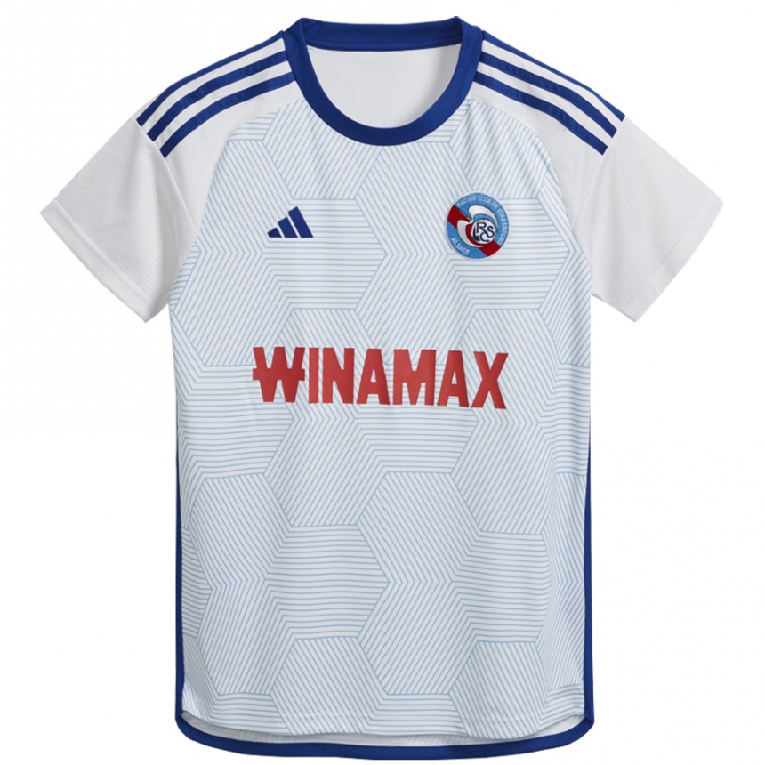 Enfant Football Maillot Votre Nom #0 Blanc Tenues Extérieur 2023/24 Canada