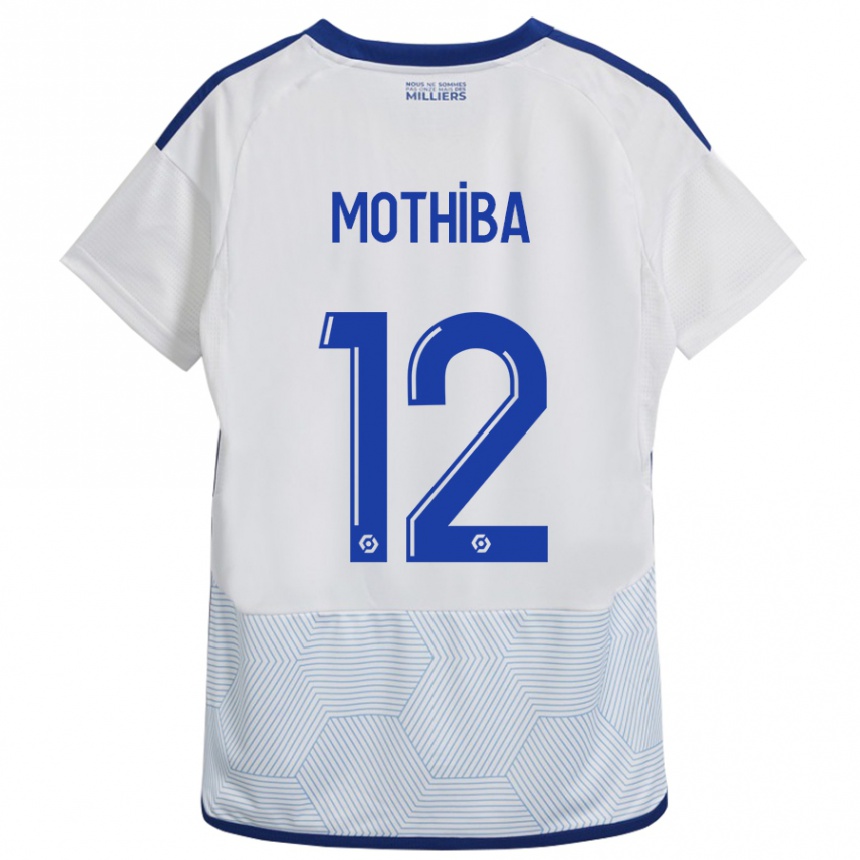 Kids Football Lebo Mothiba #12 White Away Jersey 2023/24 T-Shirt Canada