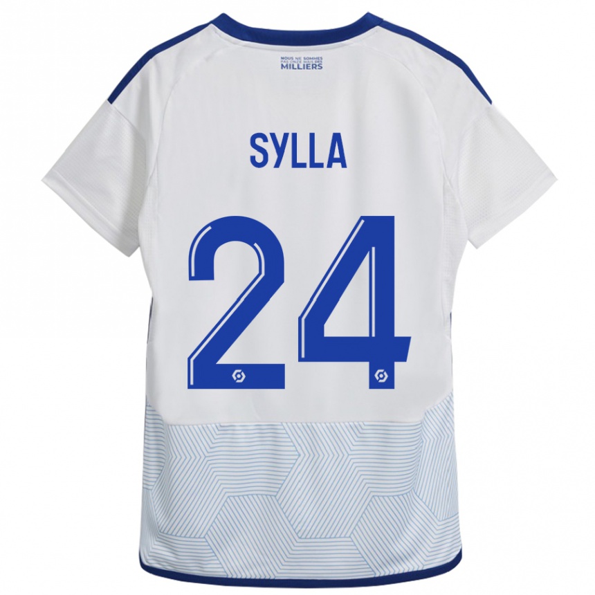 Kids Football Abakar Sylla #24 White Away Jersey 2023/24 T-Shirt Canada