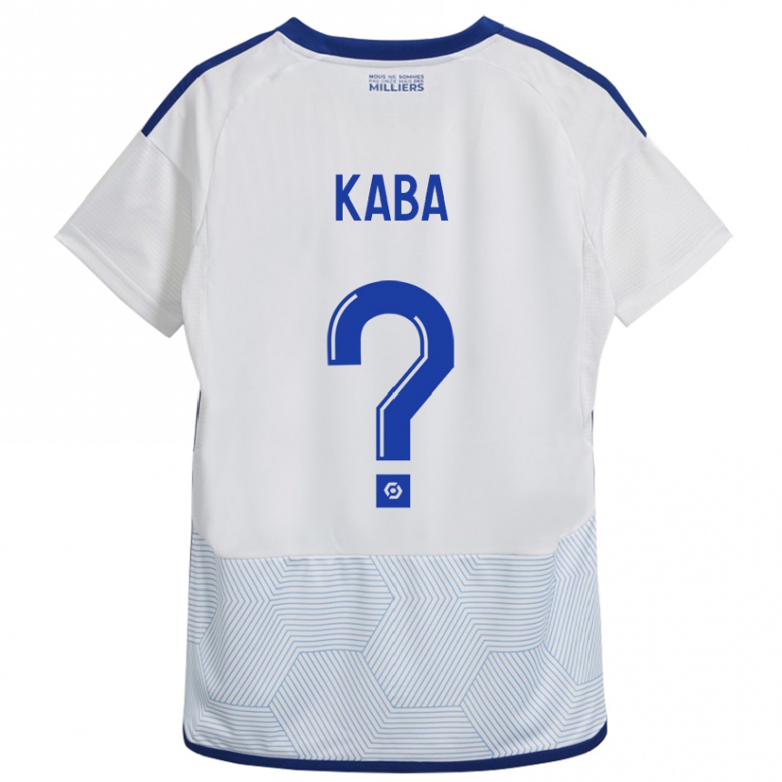 Kids Football Kanfory Kaba #0 White Away Jersey 2023/24 T-Shirt Canada