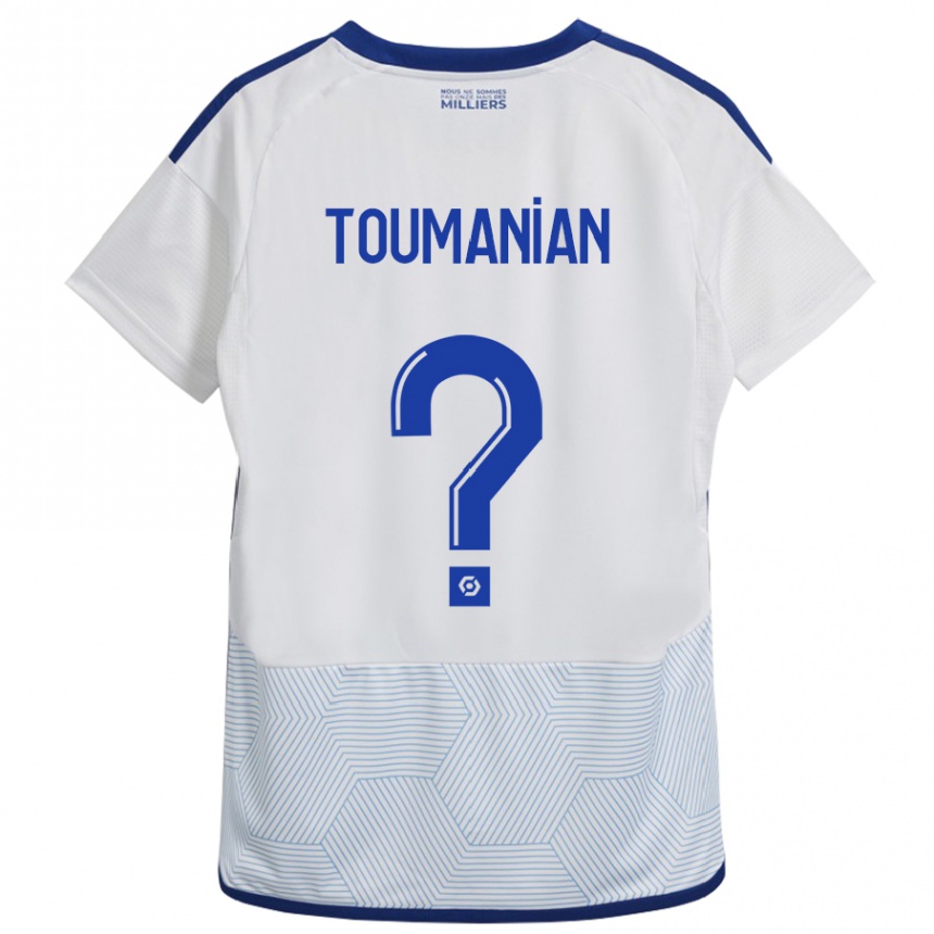 Kids Football Anthony Toumanian #0 White Away Jersey 2023/24 T-Shirt Canada