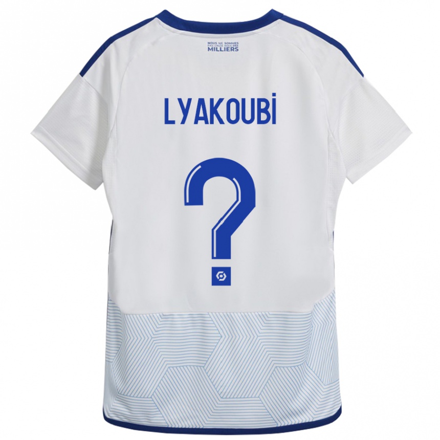 Kids Football Oussama Lyakoubi #0 White Away Jersey 2023/24 T-Shirt Canada