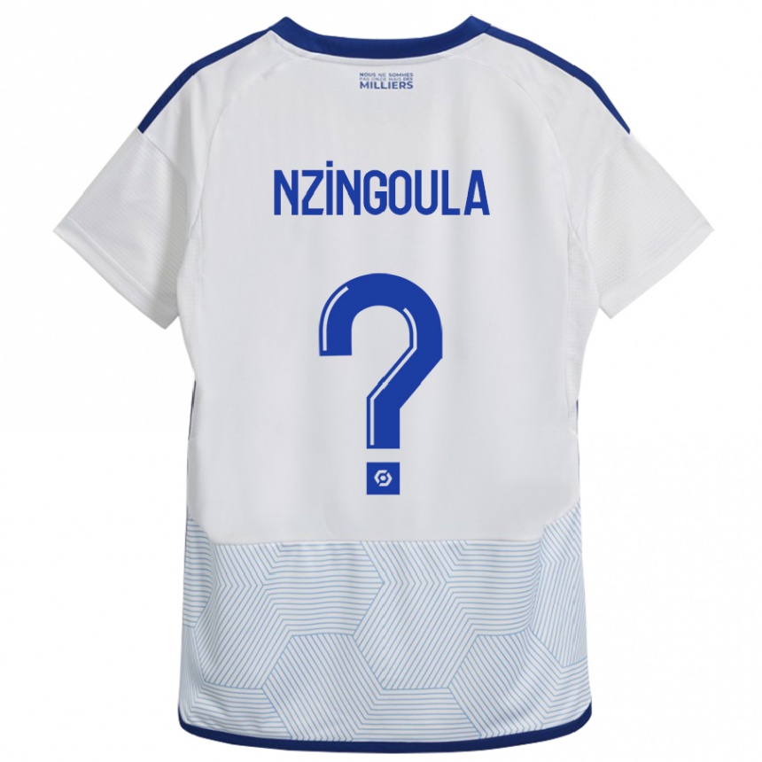 Enfant Football Maillot Rabby Nzingoula #0 Blanc Tenues Extérieur 2023/24 Canada