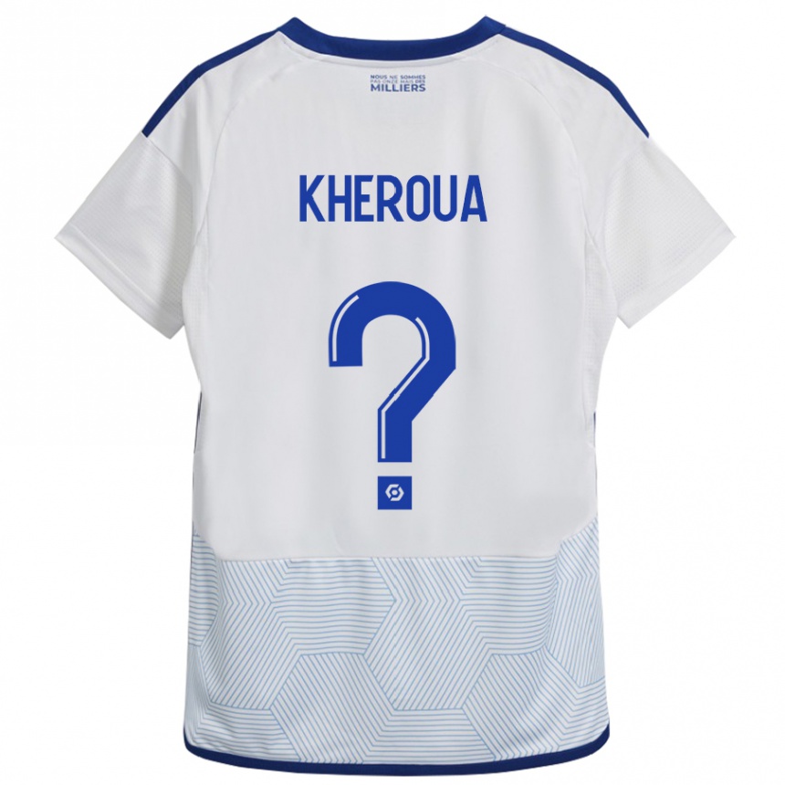 Kids Football Nail Kheroua #0 White Away Jersey 2023/24 T-Shirt Canada