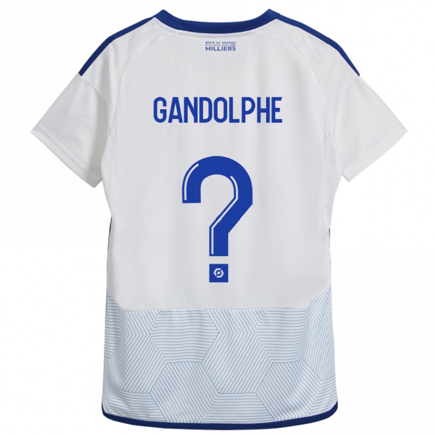 Kids Football Adrien Gandolphe #0 White Away Jersey 2023/24 T-Shirt Canada