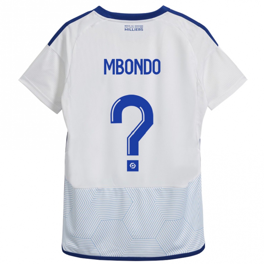 Kids Football Fredy André Mbondo #0 White Away Jersey 2023/24 T-Shirt Canada