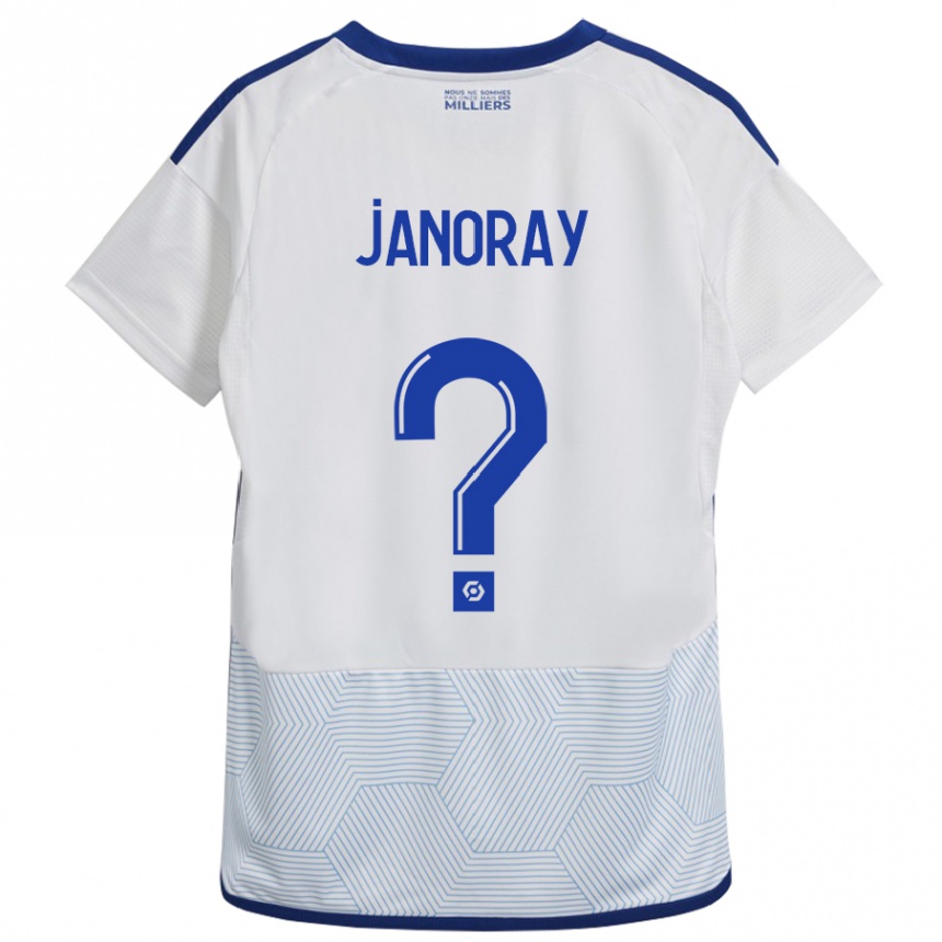 Kids Football Sacha Janoray #0 White Away Jersey 2023/24 T-Shirt Canada